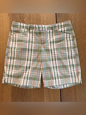Dockers Pink and Green Plaid Golf Shorts